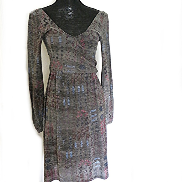 NWT $210 DIESEL Aztec Print Wrap Dress S - Picture 3 of 5